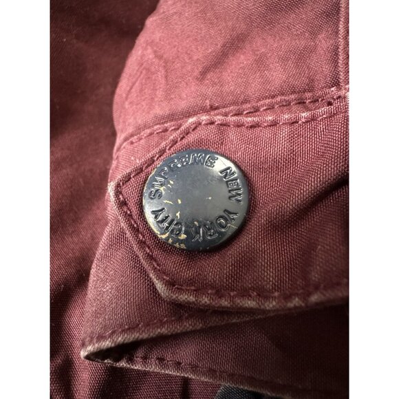 Supreme Wind Two Tone Jacket Burgundy Blue Size L Hoodie Cotton - Picture 10 of 10